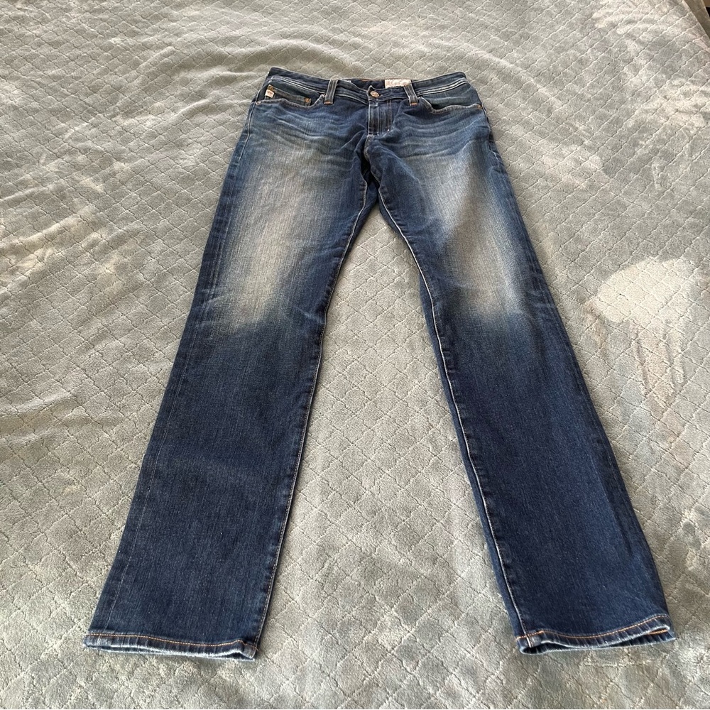 AG Adriano Goldschmied The Graduate Tailored Leg Jeans Blue Denim 360 Size 29